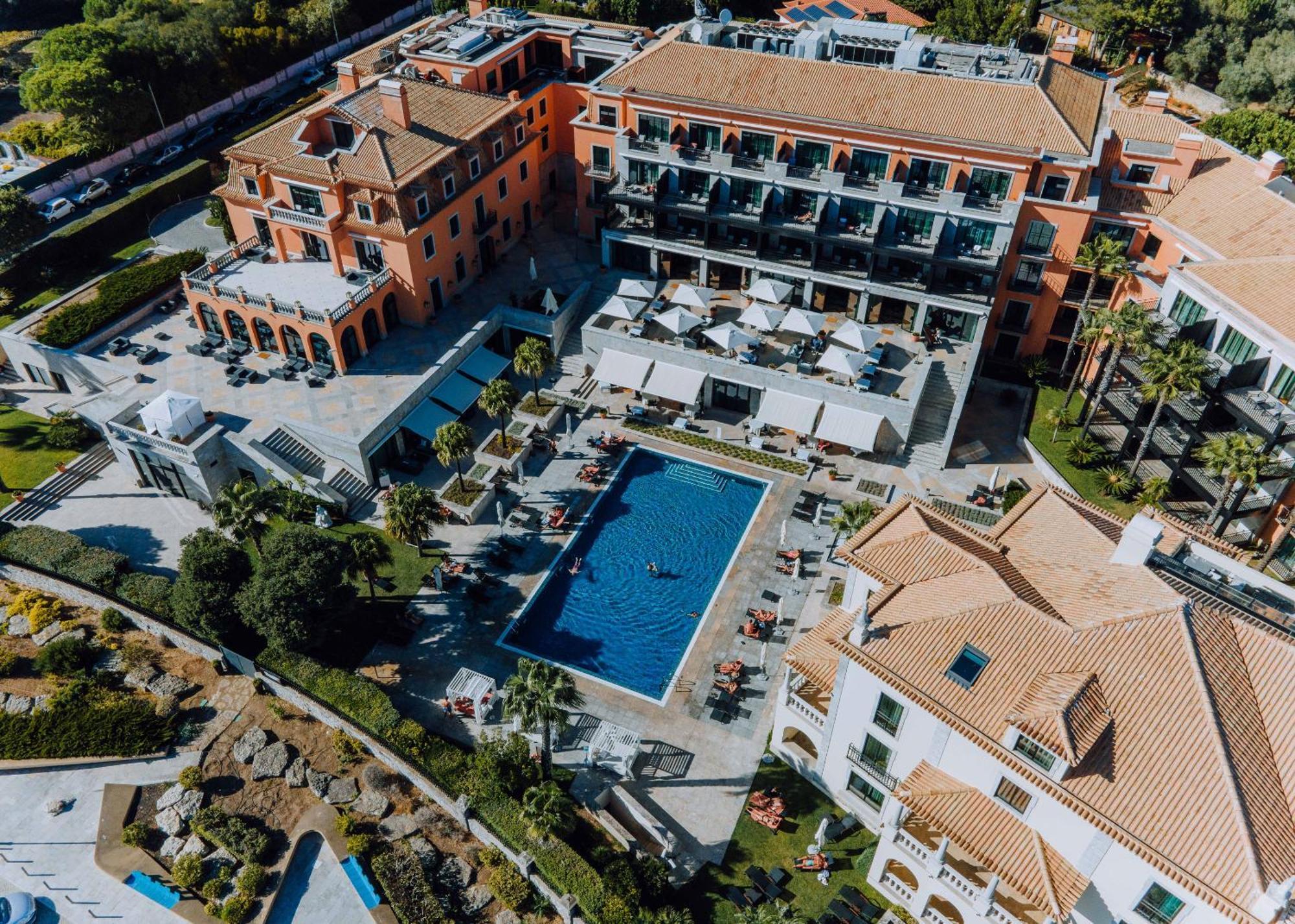 Grande Real Villa Italia Hotel & Spa Cascais Bagian luar foto Aerial view of the hotel